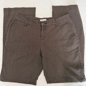 Calvin Klein Vintage Y2K Dark Brown Pinstripe Low Rise Cotton Pants -size 4
